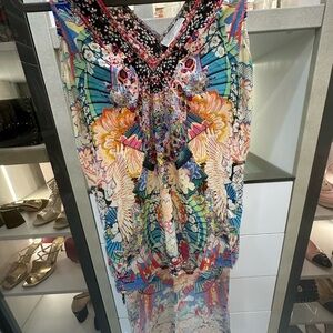 Camilla Multicolor Embellished Blouse Size Large